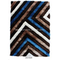 Polyester Silk Shaggy Carpet / Rug with 3D Pattern
